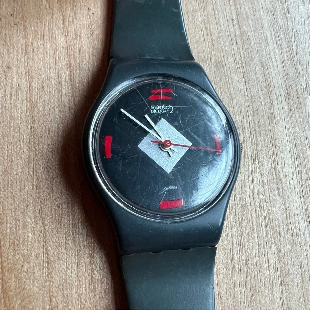 Vintage 1984 Swatch Mah-Jong  LA101 Swiss Watch NEW BATTERY